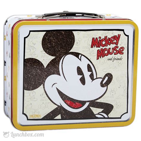 vintage mickey mouse metal lunch box|mickey mouse thermos.